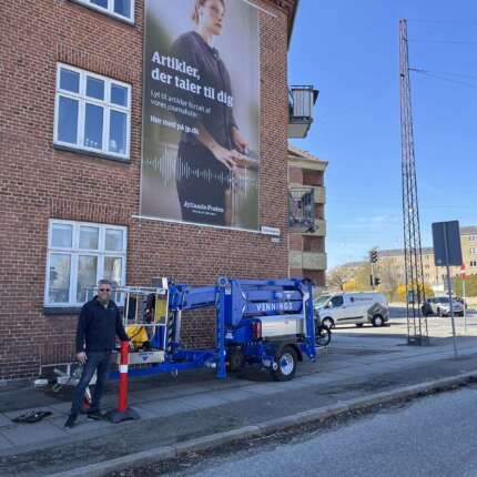 Banner opsætning med lift