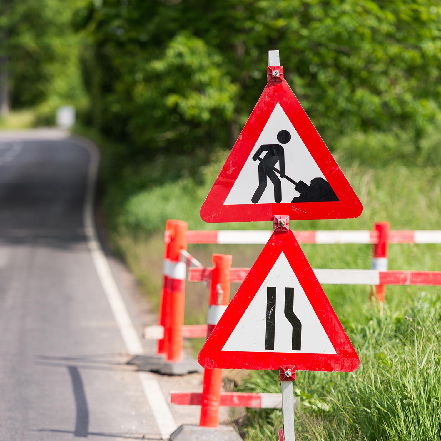 Trafikafspærring med fokus på sikkerheden